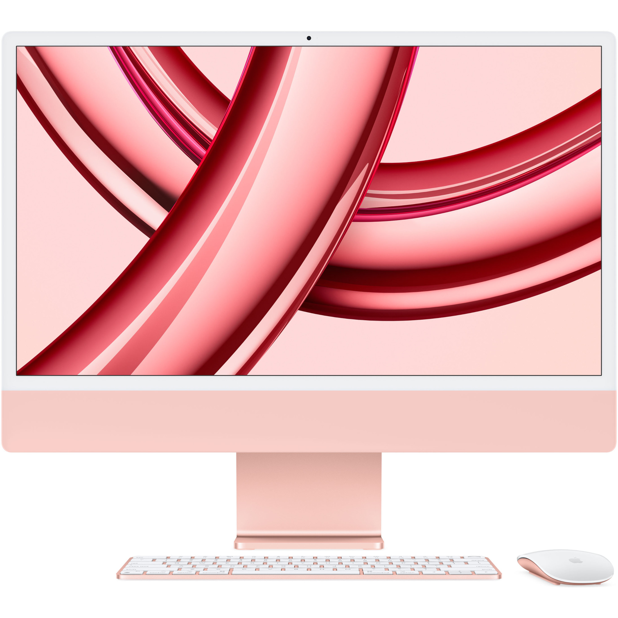 Sistem Desktop PC All-In-One Apple iMac 24" (2023), 4.5 K,&nbsp;Apple M3 8‑core CPU, 8GB RAM, SSD 256GB, Apple M3 10-core GPU, macOS Sonoma, INT KB, Pink