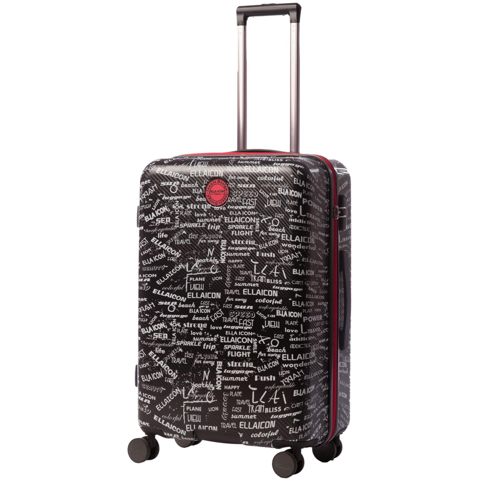 Troler Ella Icon Urban, Negru/Alb, 68 cm