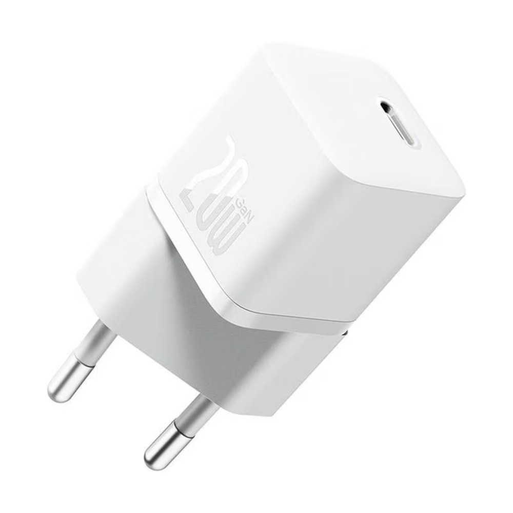 Incarcator retea Baseus GaN5 Mini, USB-C, Fast Charge, 20W, Alb