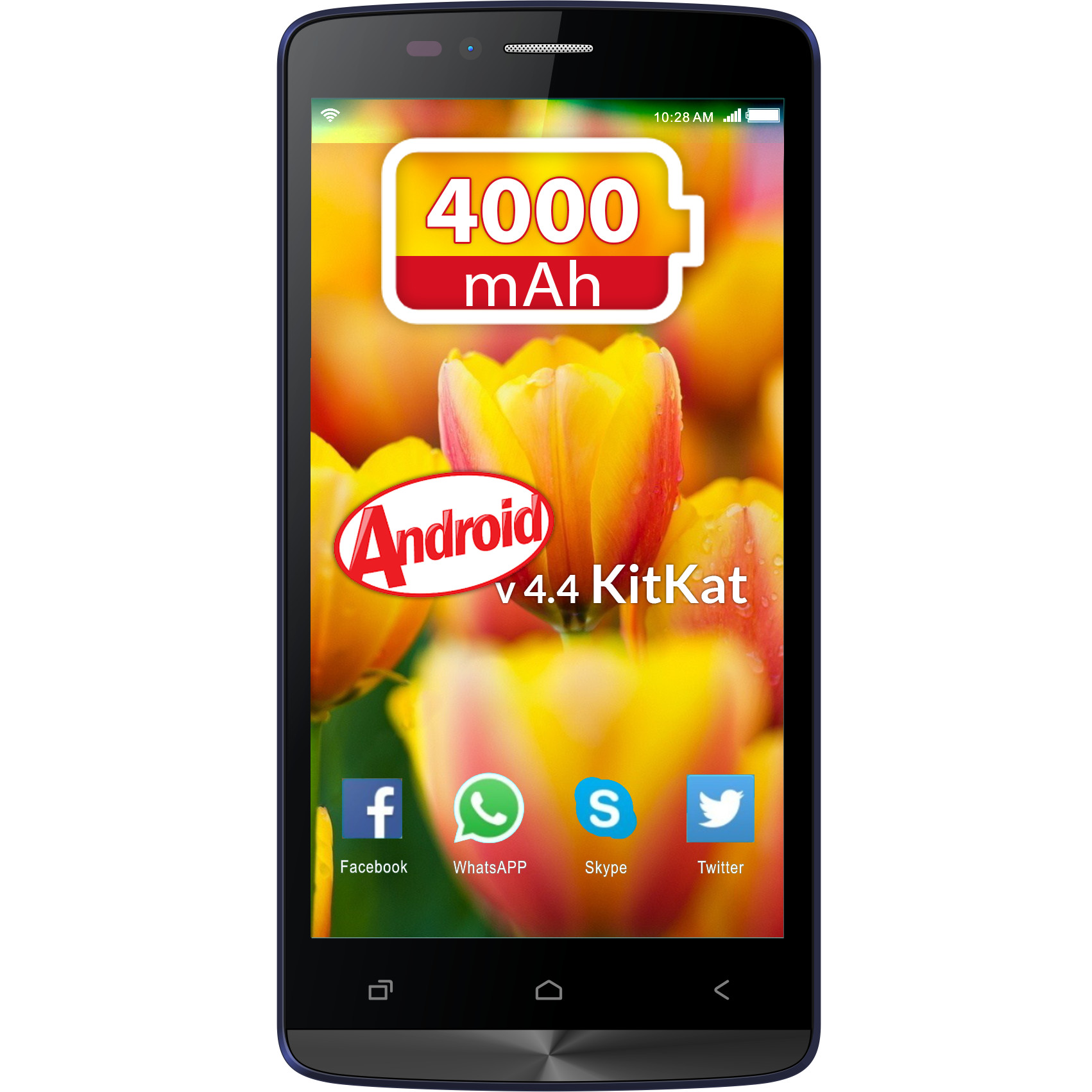 Telefon mobil Karbonn Aura 9, 8GB, Dual SIM, Albastru