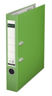 Biblioraft Leitz 180, A4, Plastifiat Pp, Margine Metalica 52mm - Verde Deschis