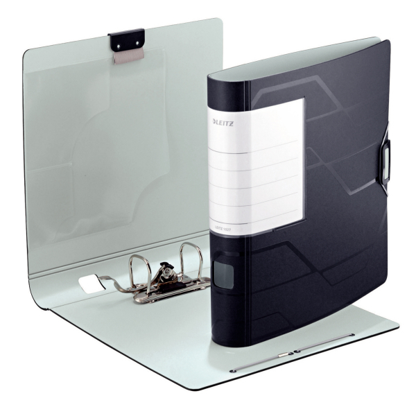 Biblioraft Plastic 60mm, Leitz 180 Active Prestige - Negru