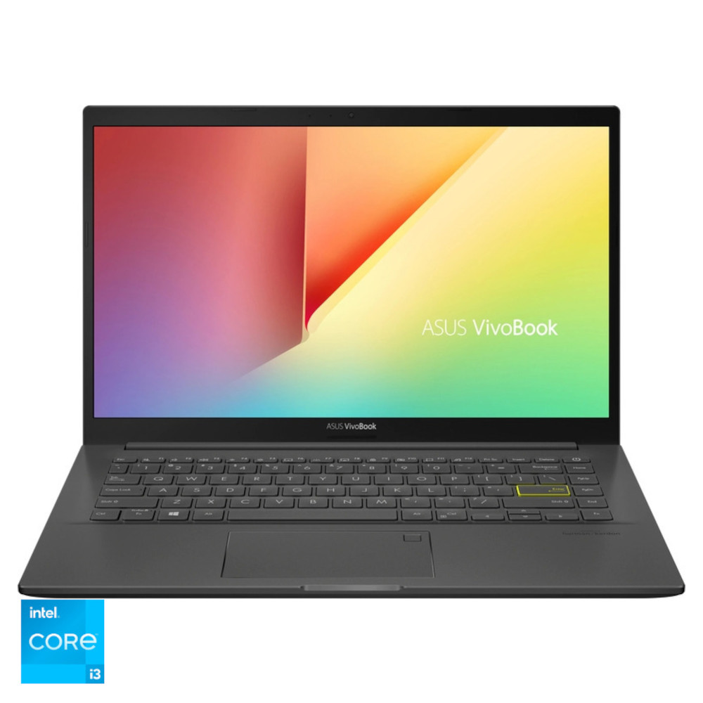 Laptop Asus Vivobook 14inch, K413EA-EK1112, Intel Core I3-1115G4, 8GB DDR4, SSD 256GB, Free DOS, Negru