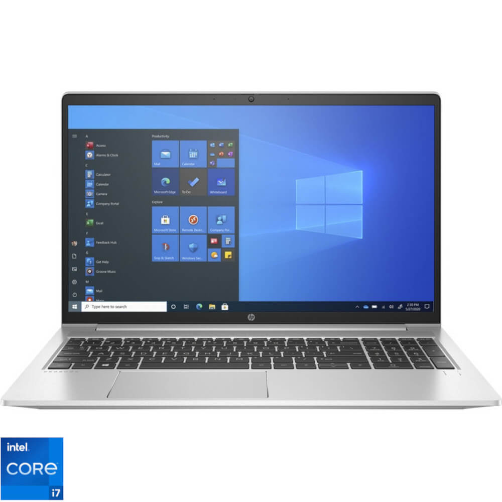 Laptop HP Probook 450 G8, Intel i7-1165G7, 15", Full HD, 16 GB RAM, 512 GB SSD, Intel Iris Xe Graphics, Windows 10 Pro, Argintiu