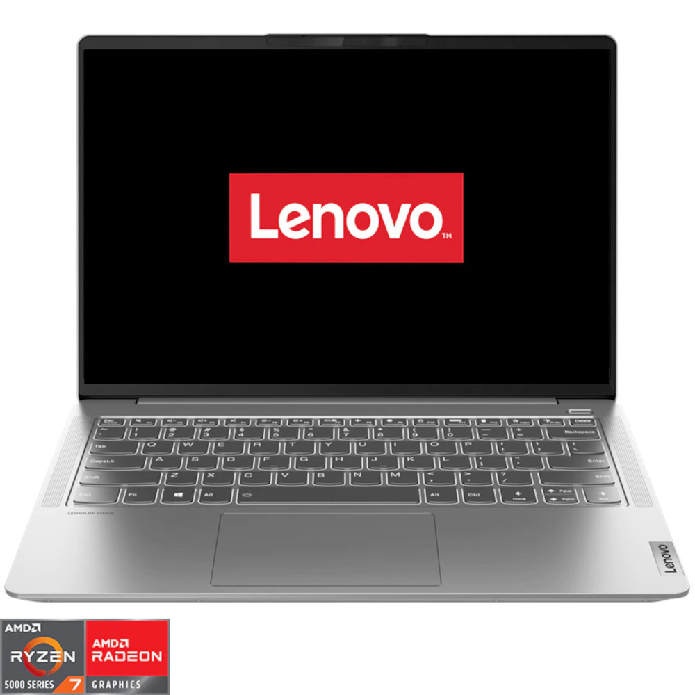 Laptop ultraportabil Lenovo IdeaPad 5 Pro 14ACN6, 14 inch, 2.8K, AMD Ryzen 7 5800U, 16GB, 512GB SSD, AMD Radeon Graphics, Free DOS, Cloud Grey