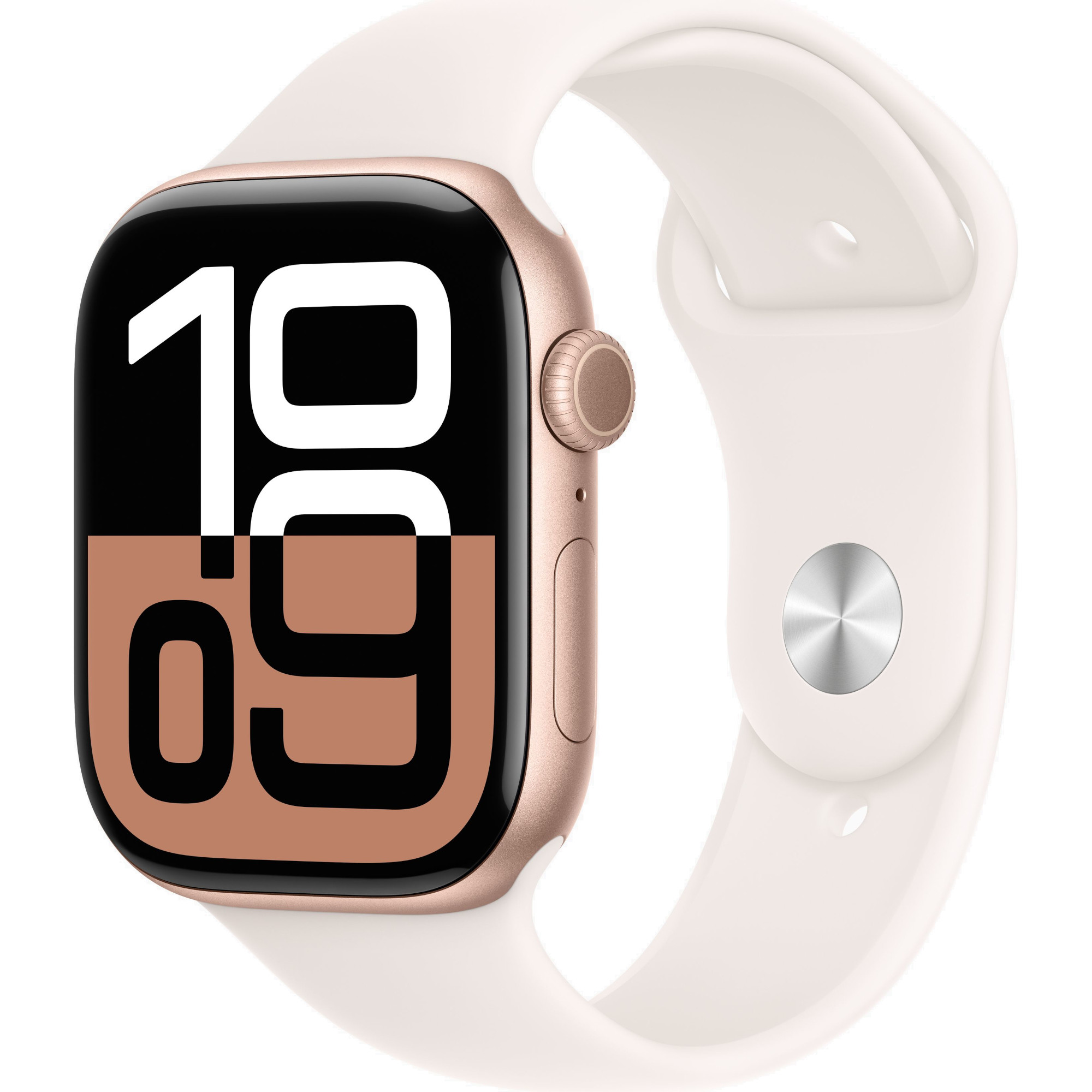 Apple Watch Series 10 , GPS, 46mm Rose Gold Aluminium Case, Sport Band, Light Blush, M/L