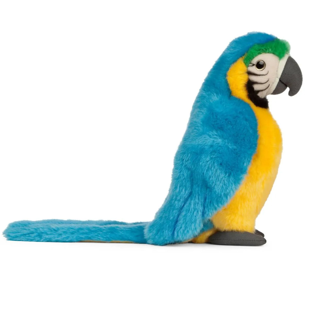 Papagal Macaw Albastru 24 cm  - Jucarie de plus Living Nature