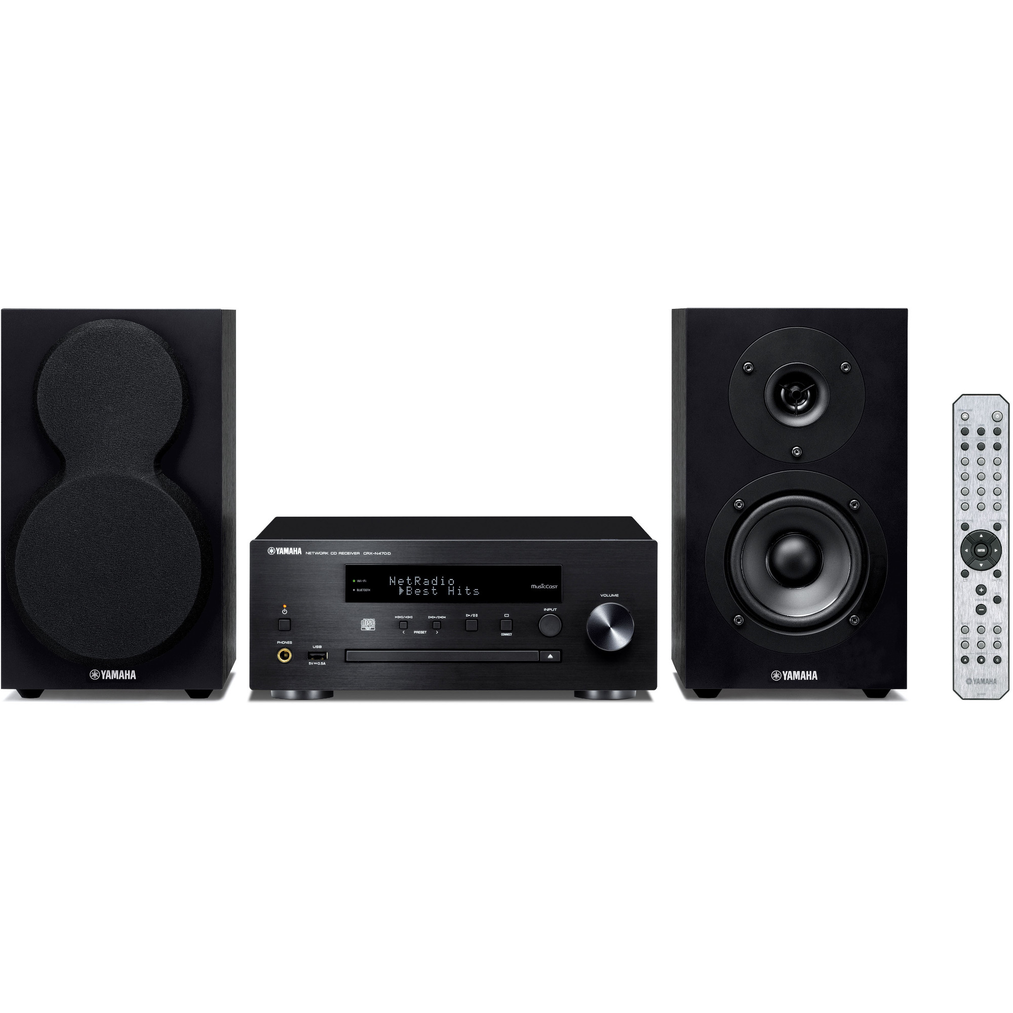 Minisistem audio Yamaha MCR-N470D, Negru