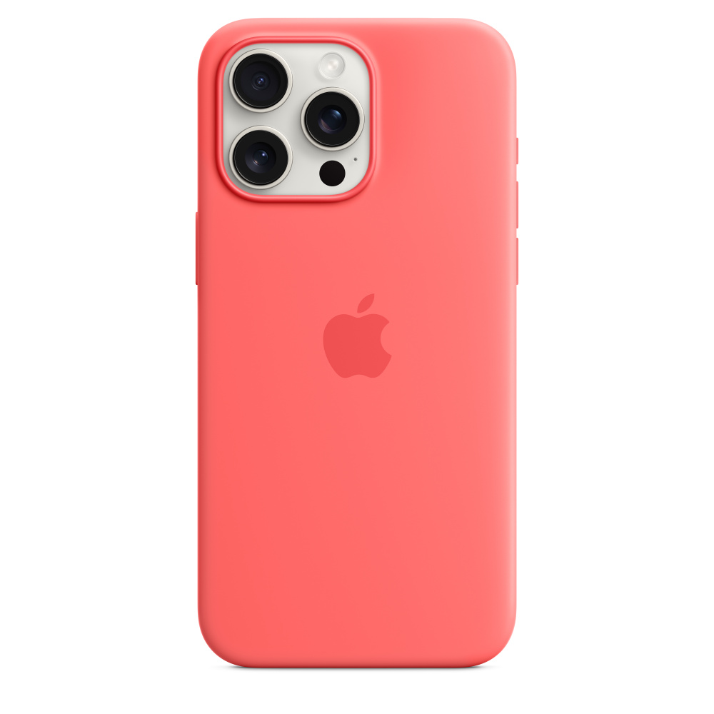 Husa de protectie Apple Silicone Case cu MagSafe iPhone 15 Pro Max, Guava