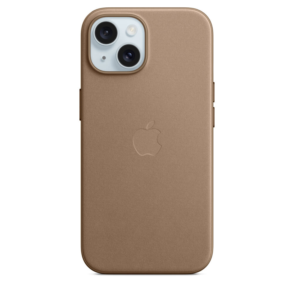 Husa de protectie Apple FineWoven Case with MagSafe pentru iPhone 15, Taupe