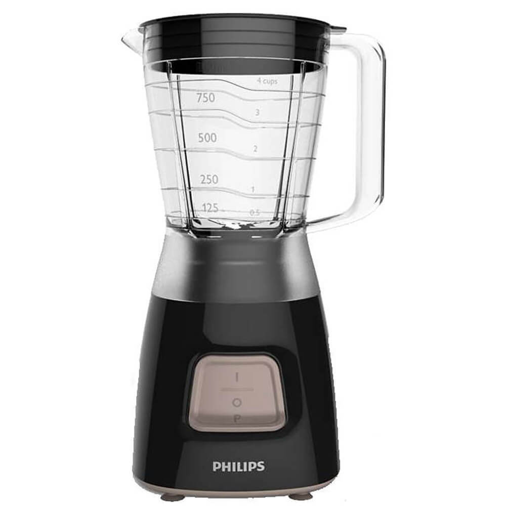 Blender Philips Daily Collection HR2052/90, 450 W, 1.25 l, 1 viteza, Negru