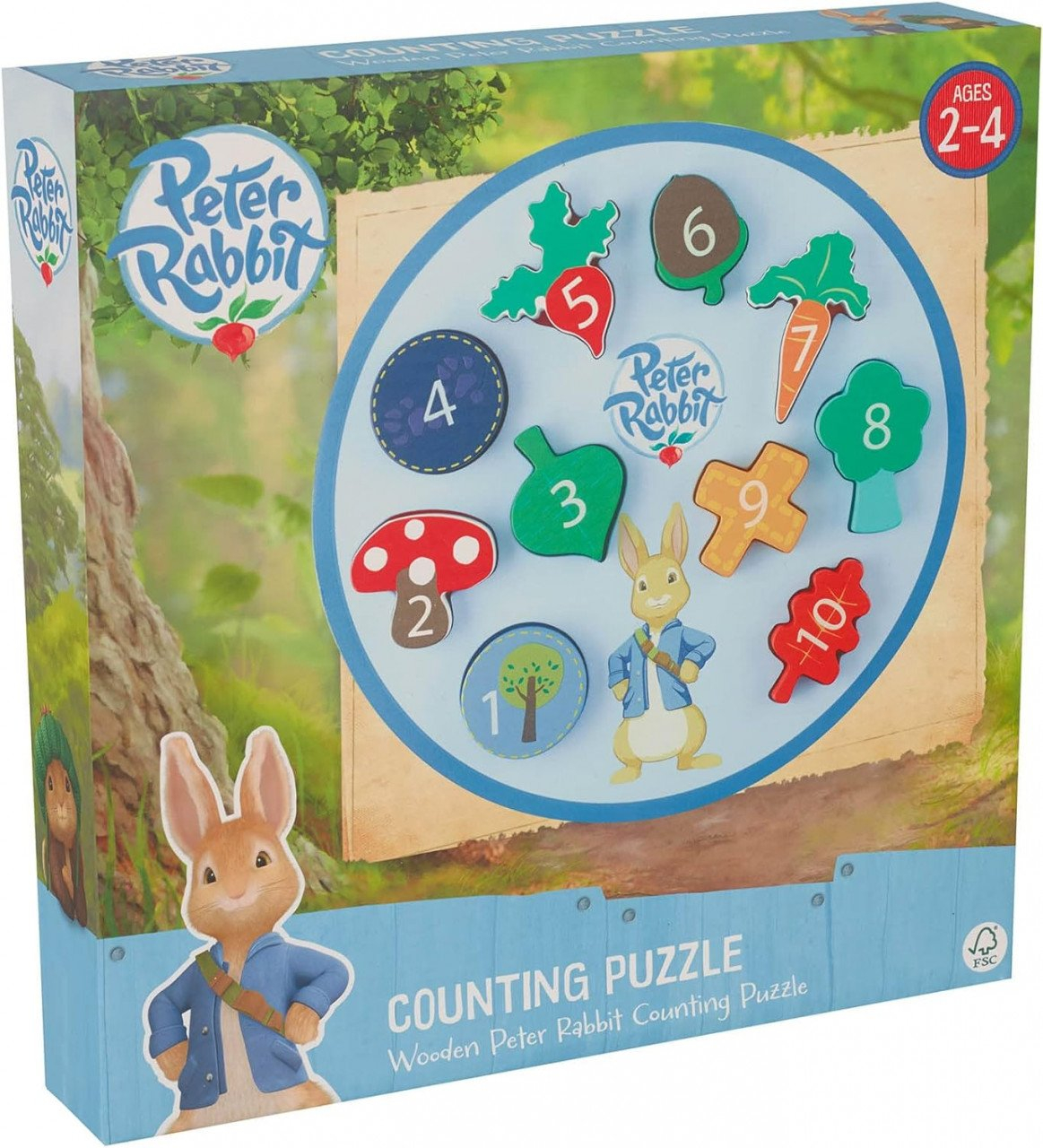 Puzzle Peter Rabbitâ„¢ cu numere, Orange Tree Toys