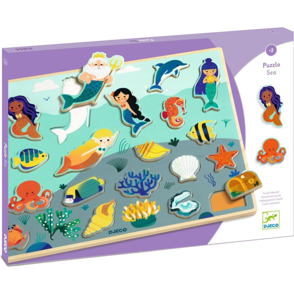 Puzzle lemn Ocean, Djeco