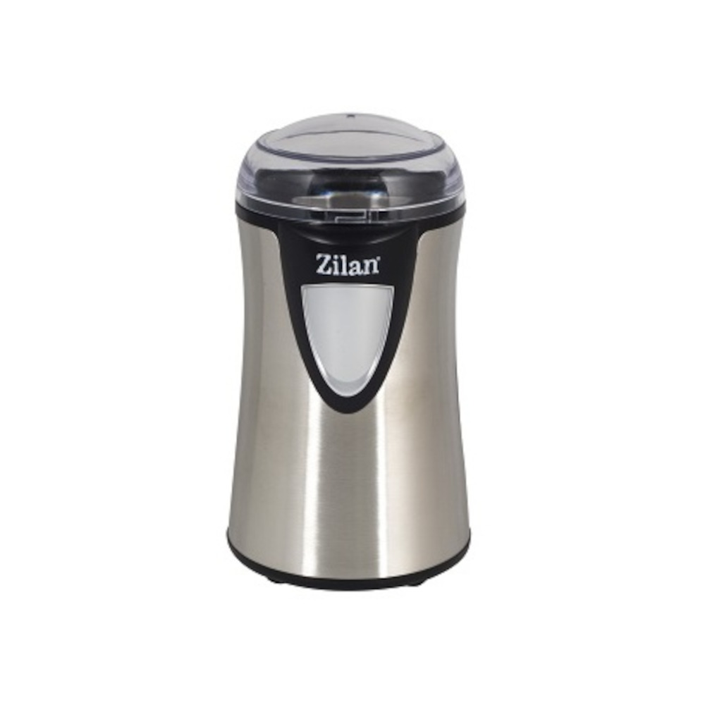 Rasnita cafea electrica, Zilan ZLN-8013,Argintiu /Negru 150 W, inox, cutite macinare otel inoxidabil