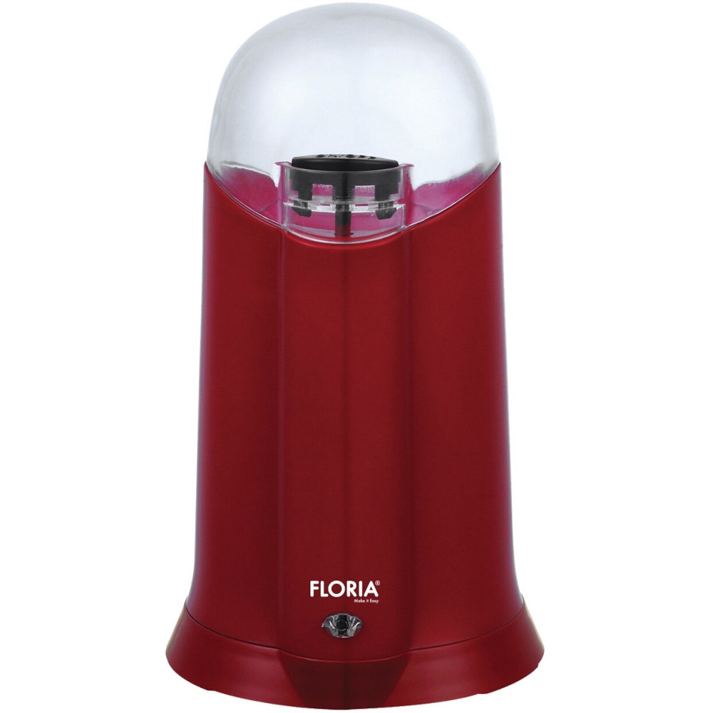 Rasnita Electrica Floria ZLN-3086 Rosu Putere 200W, Capacitate 60 gr, Cuva otel inoxidabil