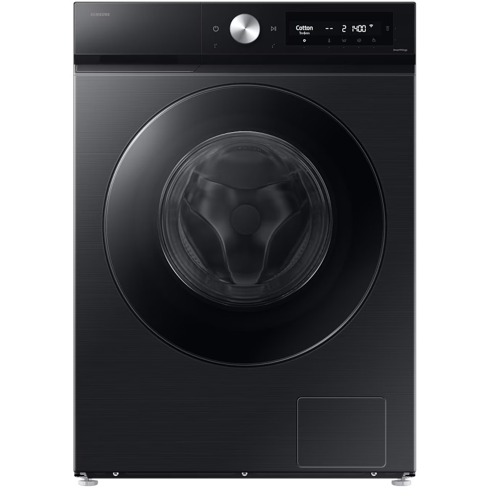 Masina de spalat rufe cu uscator Samsung Bespoke AI WD90DB7B85GBU4, 11/6 kg, 1400 RPM, AI Wash, AI Ecobubble, Clasa A/D, Negru