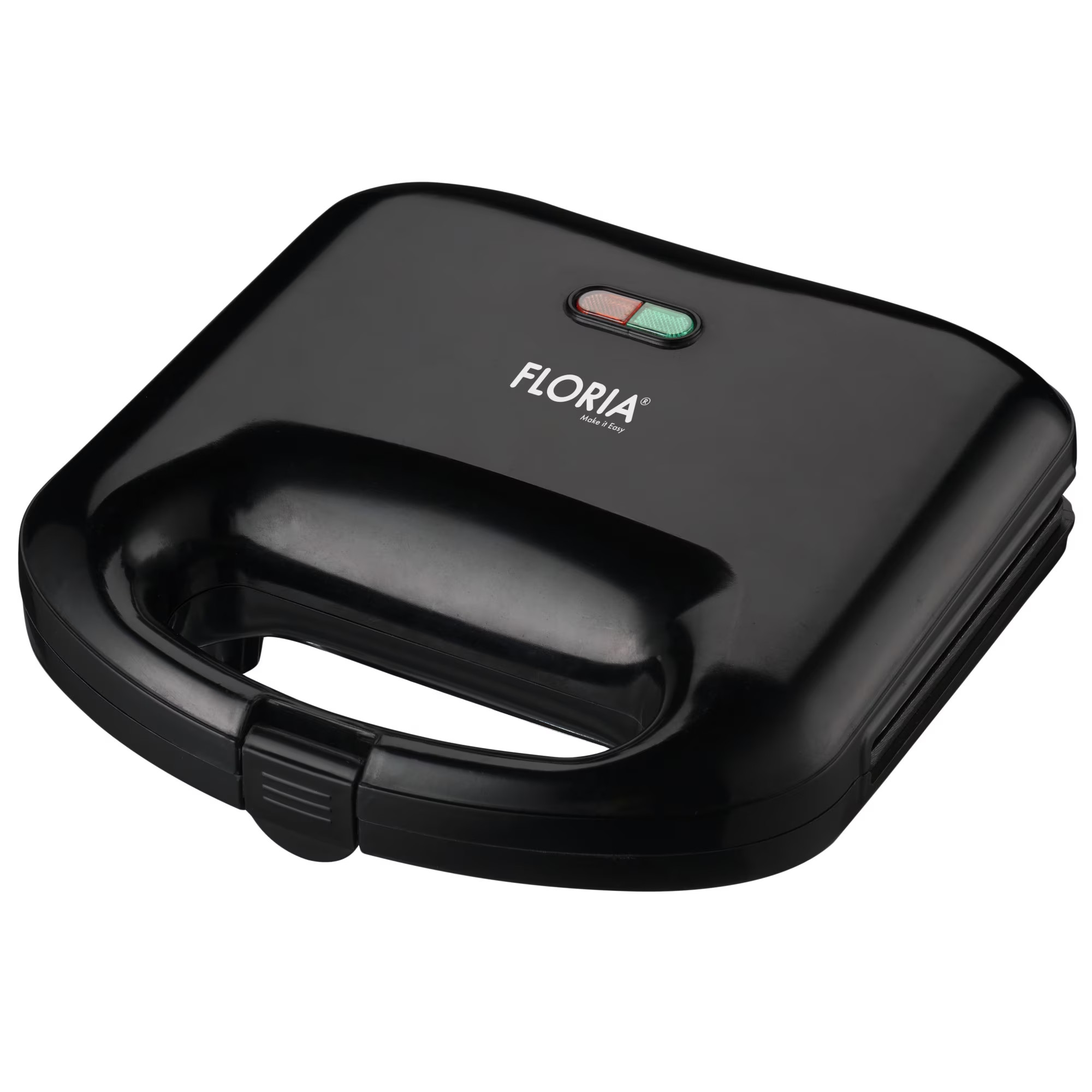 Sandwich-maker Floria ZLN-4304, Negru, 750 W, Placi antiaderente model triunghi