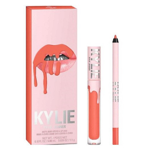 Set ruj de buze si creion, Kylie, Matte Lip Kit, 201 Show Off