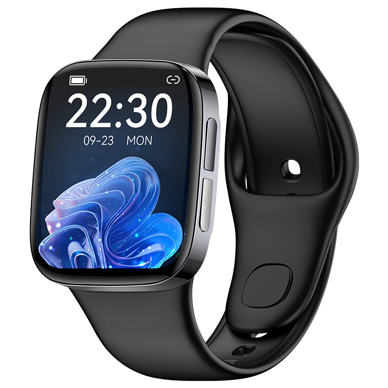 Smartwatch iSEN JL08 Gri+Negru, 1.72 inch HD, Apel bluetooth, Asistent vocal, HR, Glicemie, VO2max, ECG, temperatura, NFC, IP67, 270mAh