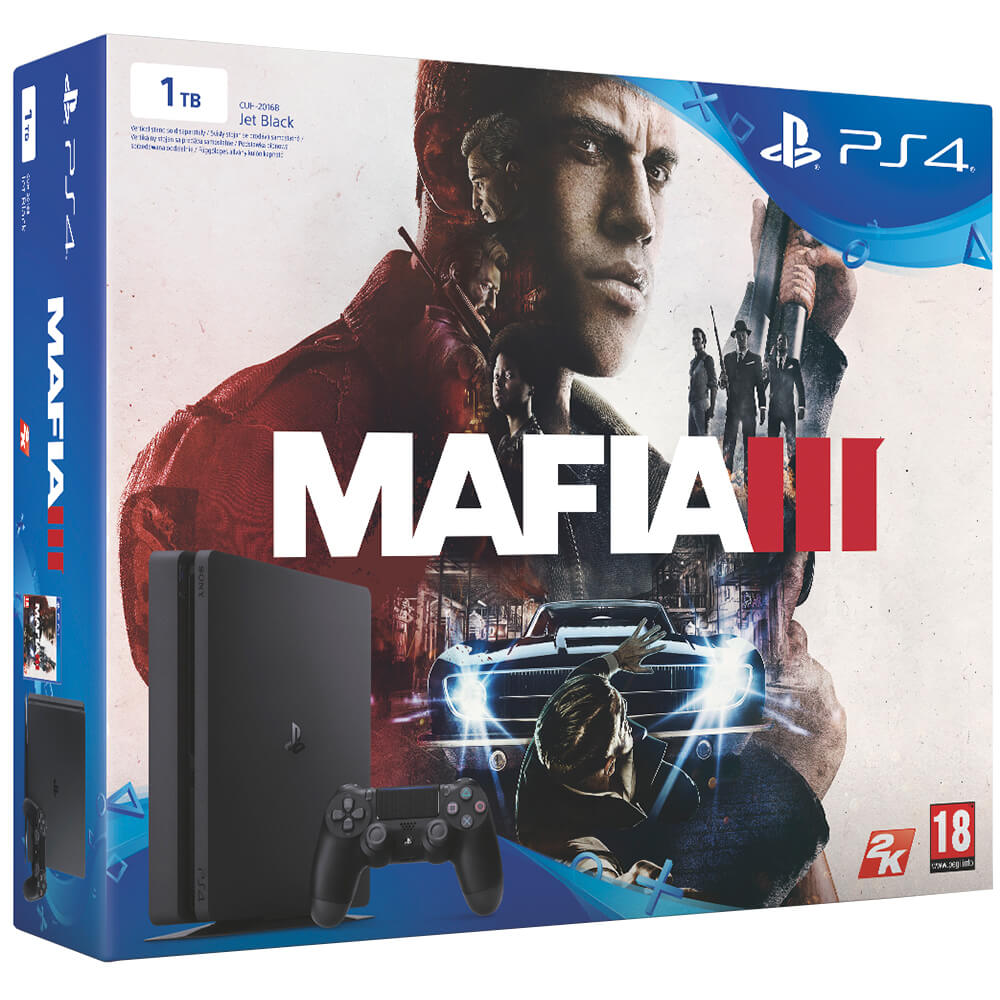 Consola Sony PS4 Slim (PlayStation 4), 1TB, Mafia III