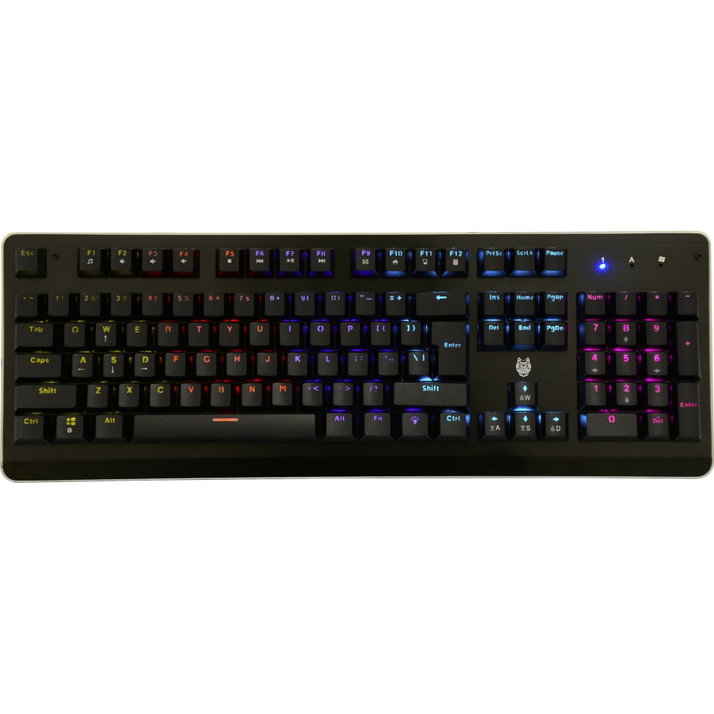 Tastatura gaming mecanica A+ Seth, Iluminare rainbow, Negru