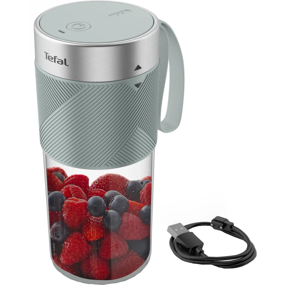 Blender portabil Tefal LightMix BL1C0430, 0.3 l, 1200 mAh, Gri