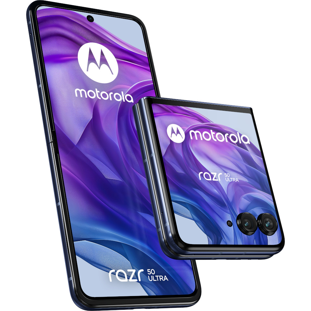 Telefon mobil Motorola razr 50 Ultra 5G, 512GB, 12GB RAM, Dual SIM, Midnight Blue