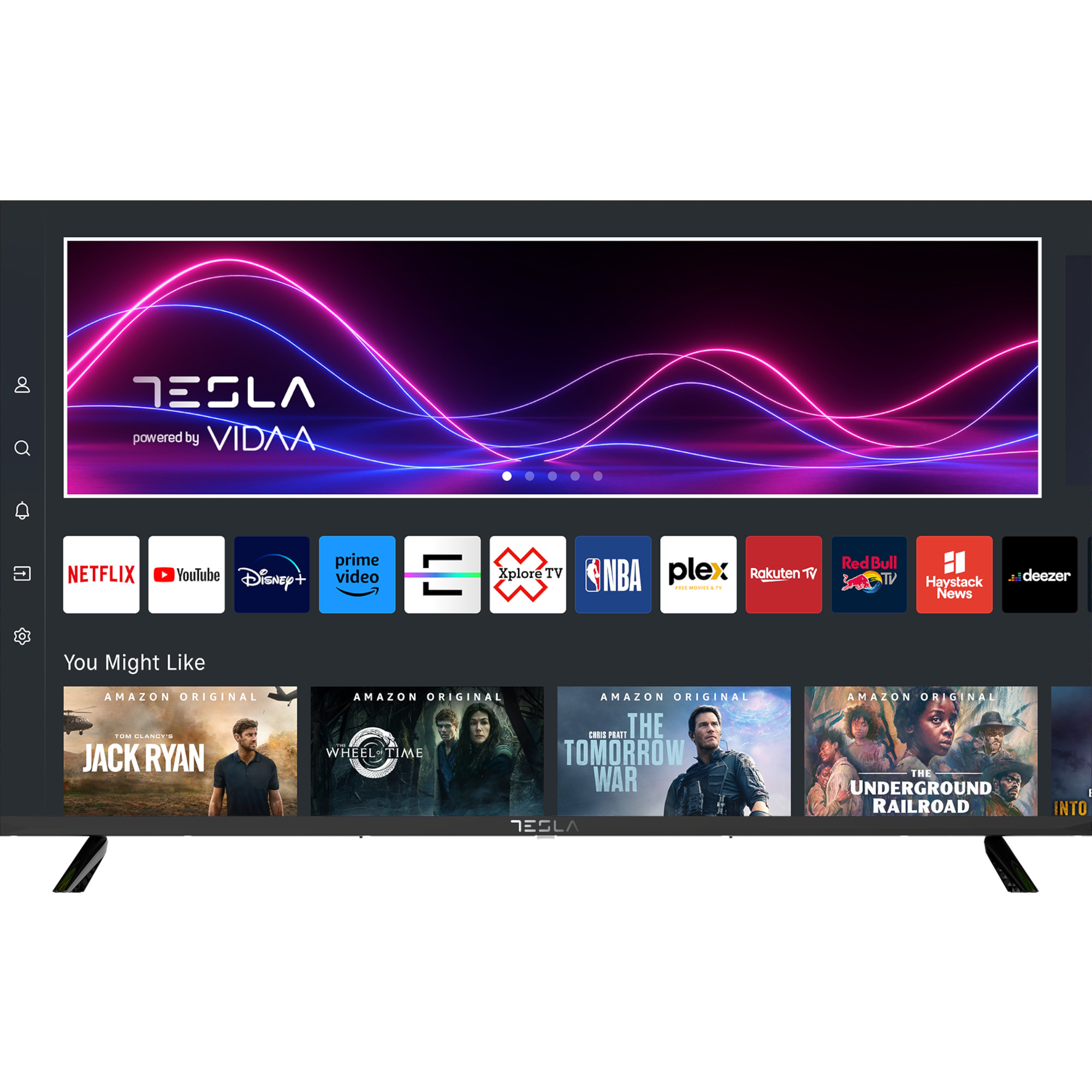 Televizor Smart LED Tesla 43M335BFS, 109 cm, HD, VIDAA OS, Negru, Clasa F