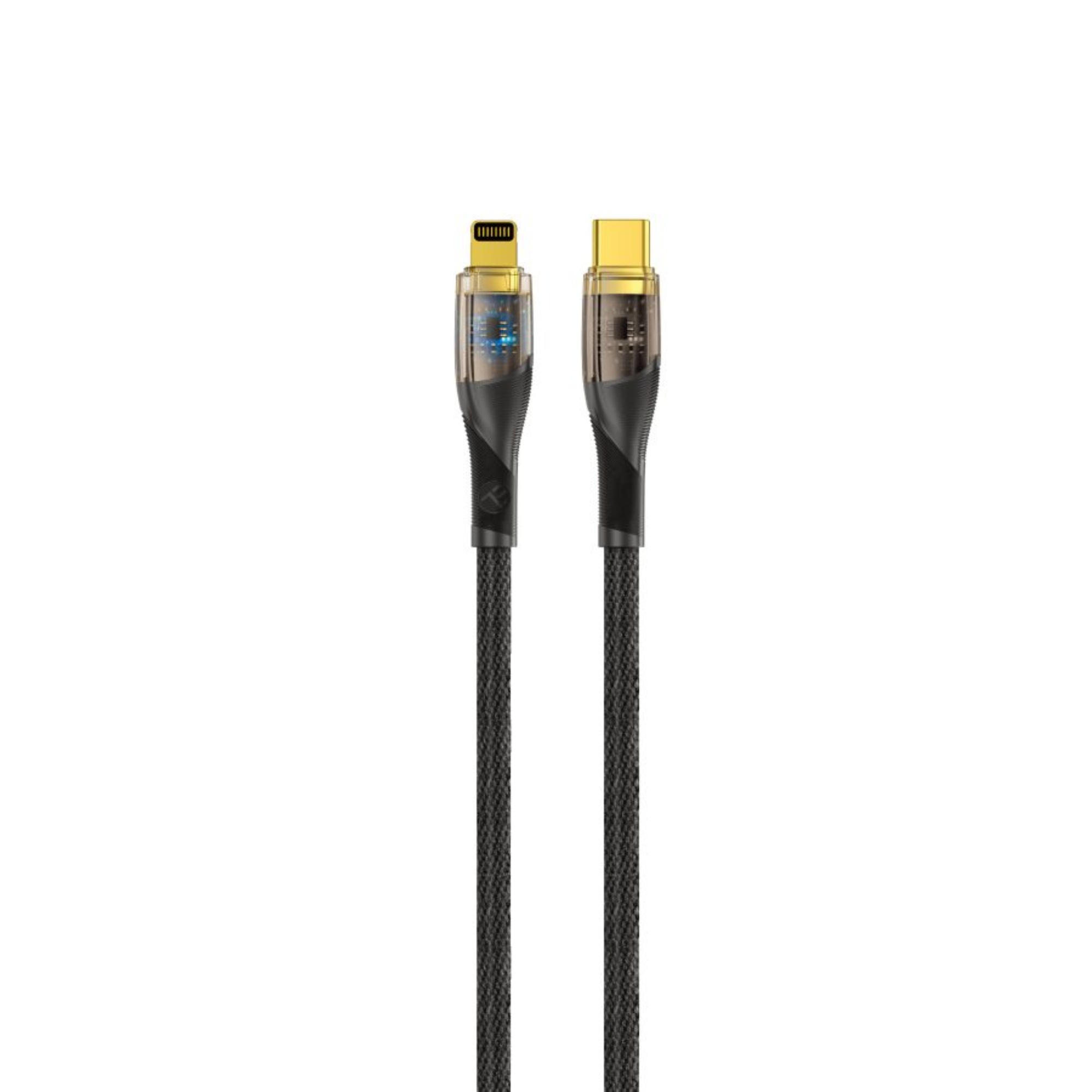 Cablu date Tellur, Lighting, PD, 1m, Transparent/Negru