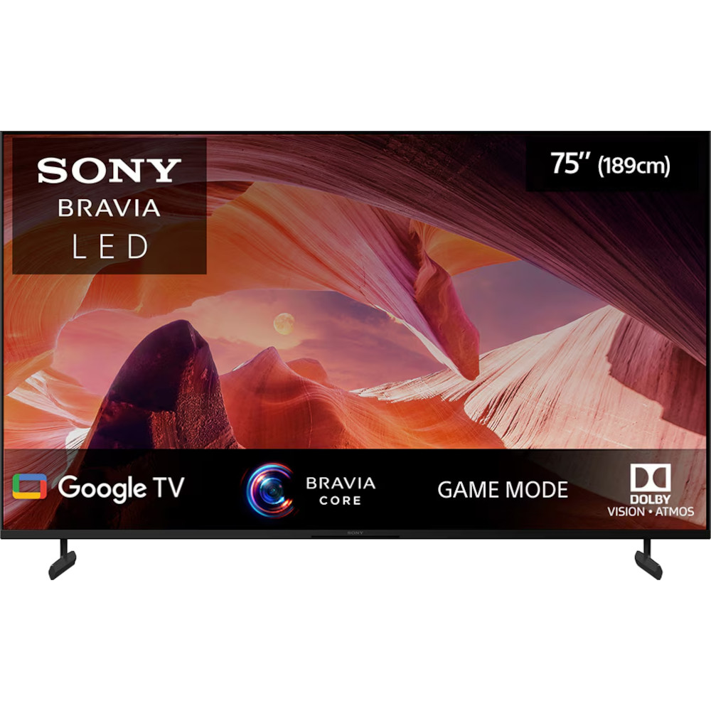 televizor smart led sony bravia, 80 cm, 32wd757, full hd Televizor Smart LED Sony Bravia 75X80L, 189 cm, Ultra HD 4K, Google TV, Clasa F