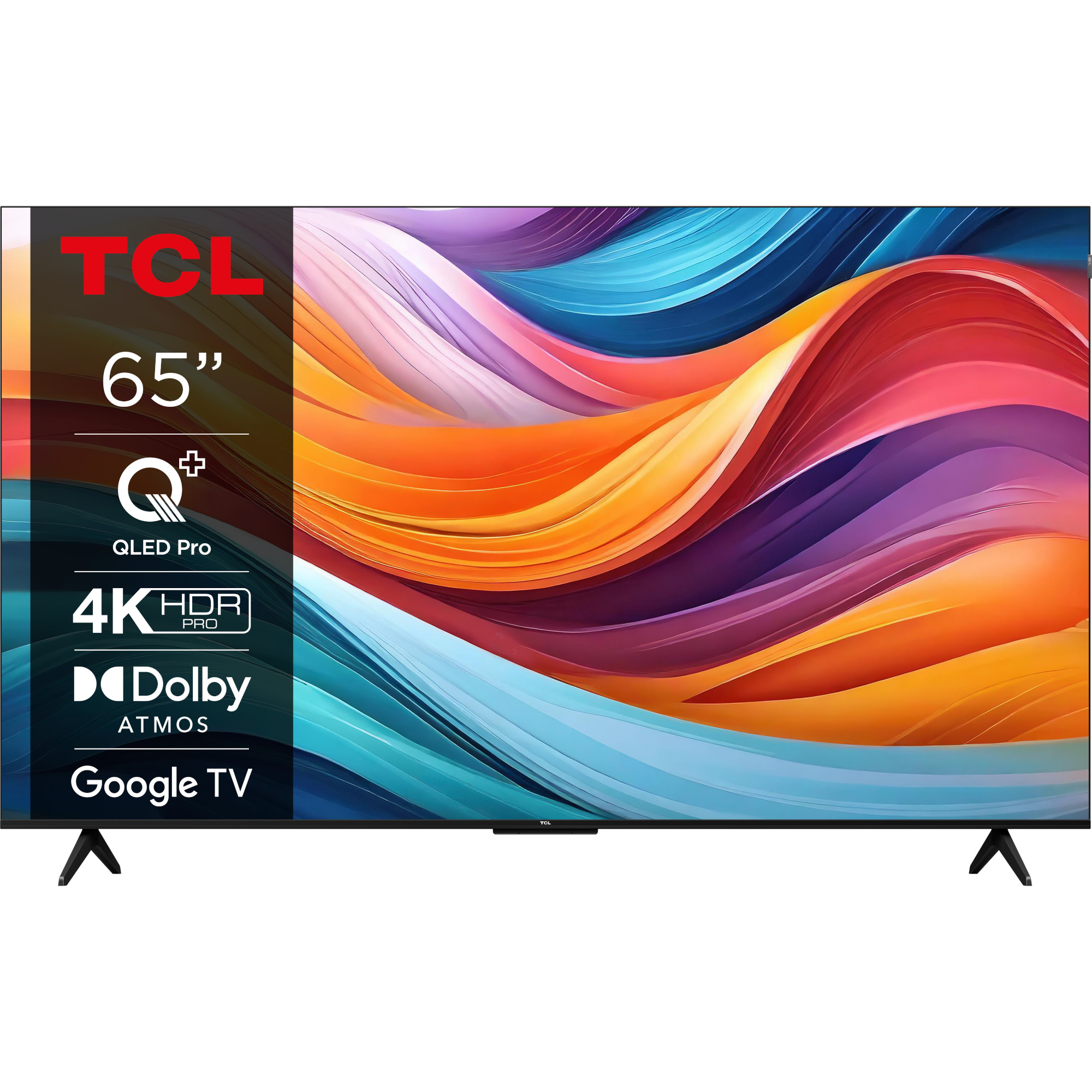 Televizor Smart TCL 65T7B, 164 cm, 4K UHD, QLED, HDR, Seria T7B, Clasa F