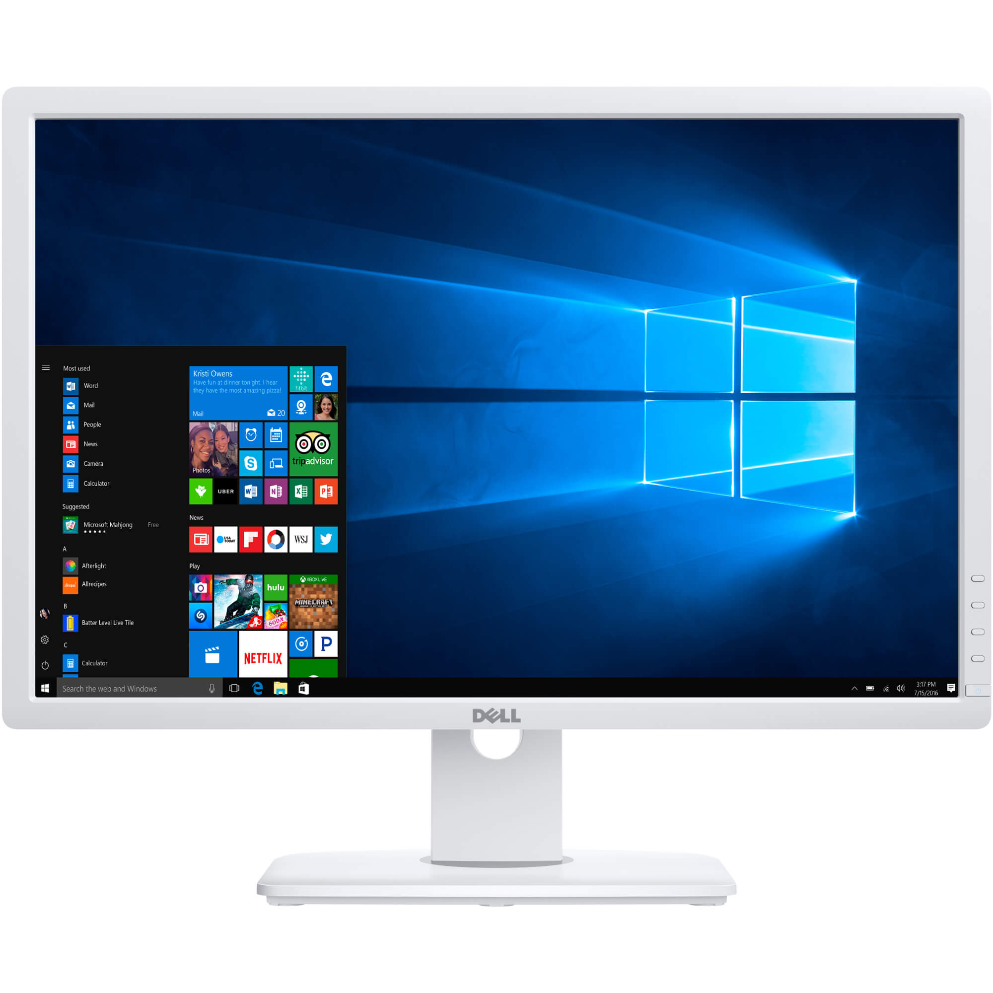 Monitor LED Dell U2412M, 24", WUXGA, Alb