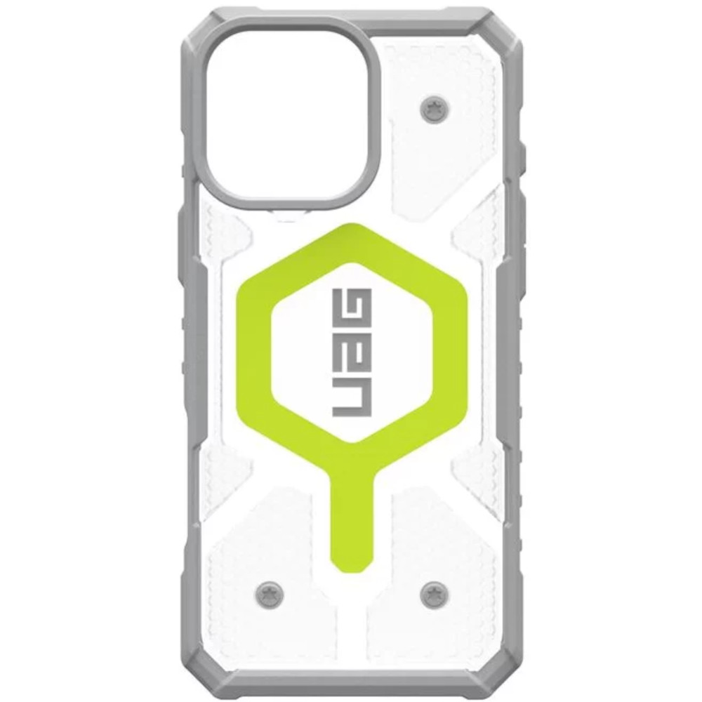 UAG Husa Pathfinder Clear MagSafe iPhone 16 Pro Max Active Neon