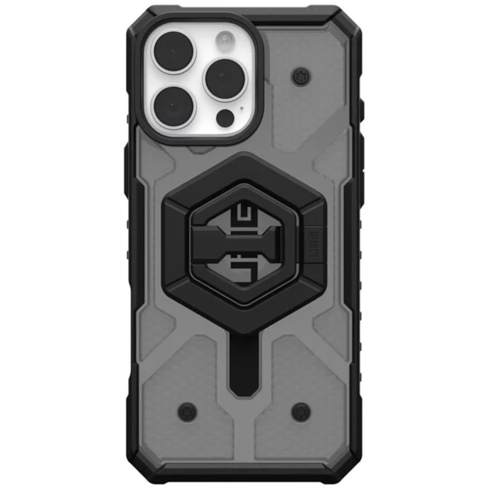 UAG Husa Pathfinder Clear MagSafe iPhone 16 Pro Max Ash/Black Stand