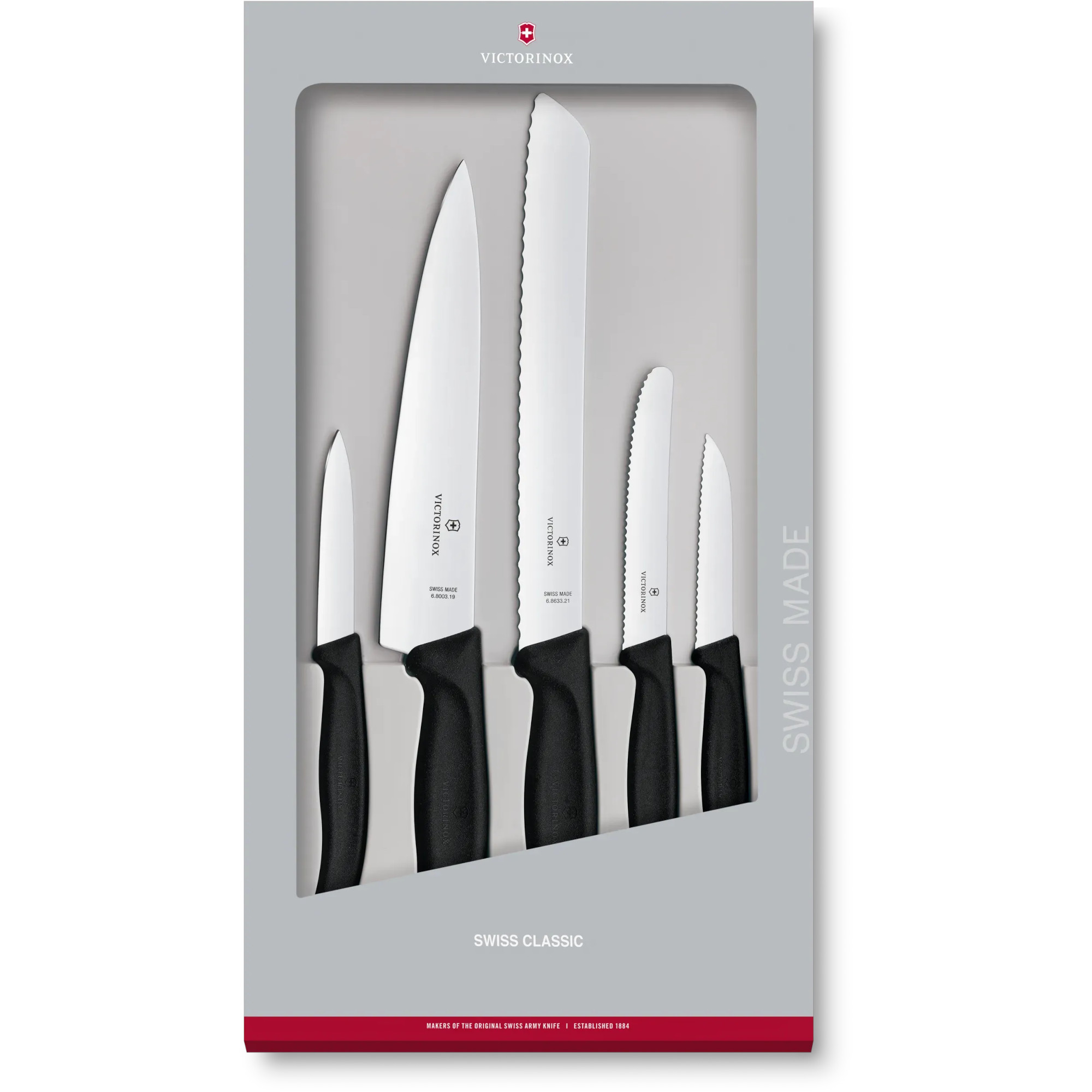 Set 5 Cutite Swiss Classic Victorinox 6.7133.5G, Negru