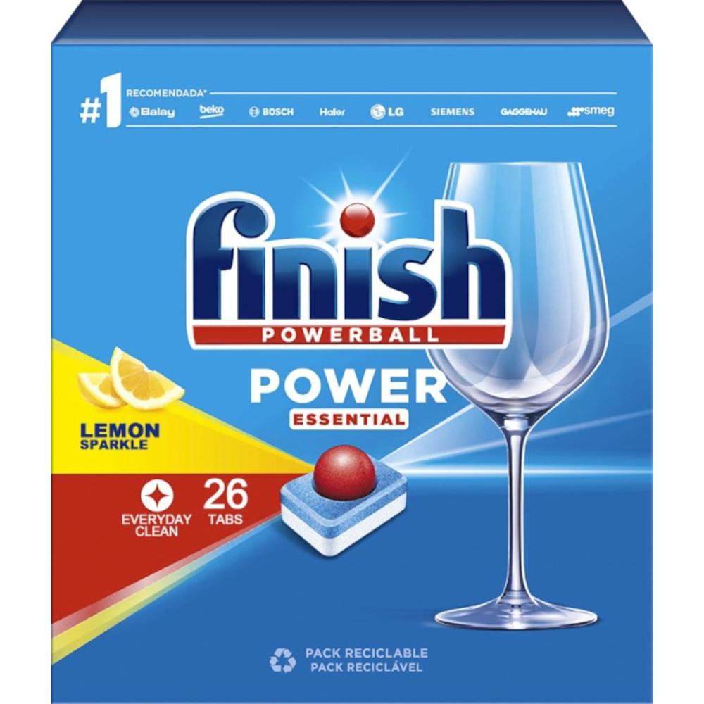 Detergent tablete Finish Power Essential pentru masina de spalat vase, 26 spalari