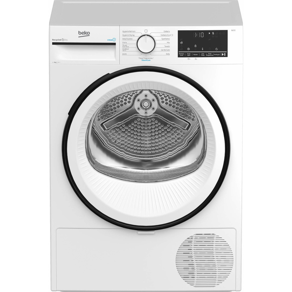 mașina de spălat rufe beko 9 kg Uscator de rufe Beko B3T43230, 9 kg, SteamCure, RecycledDry, Eco Gentle, Clasa A++, Alb