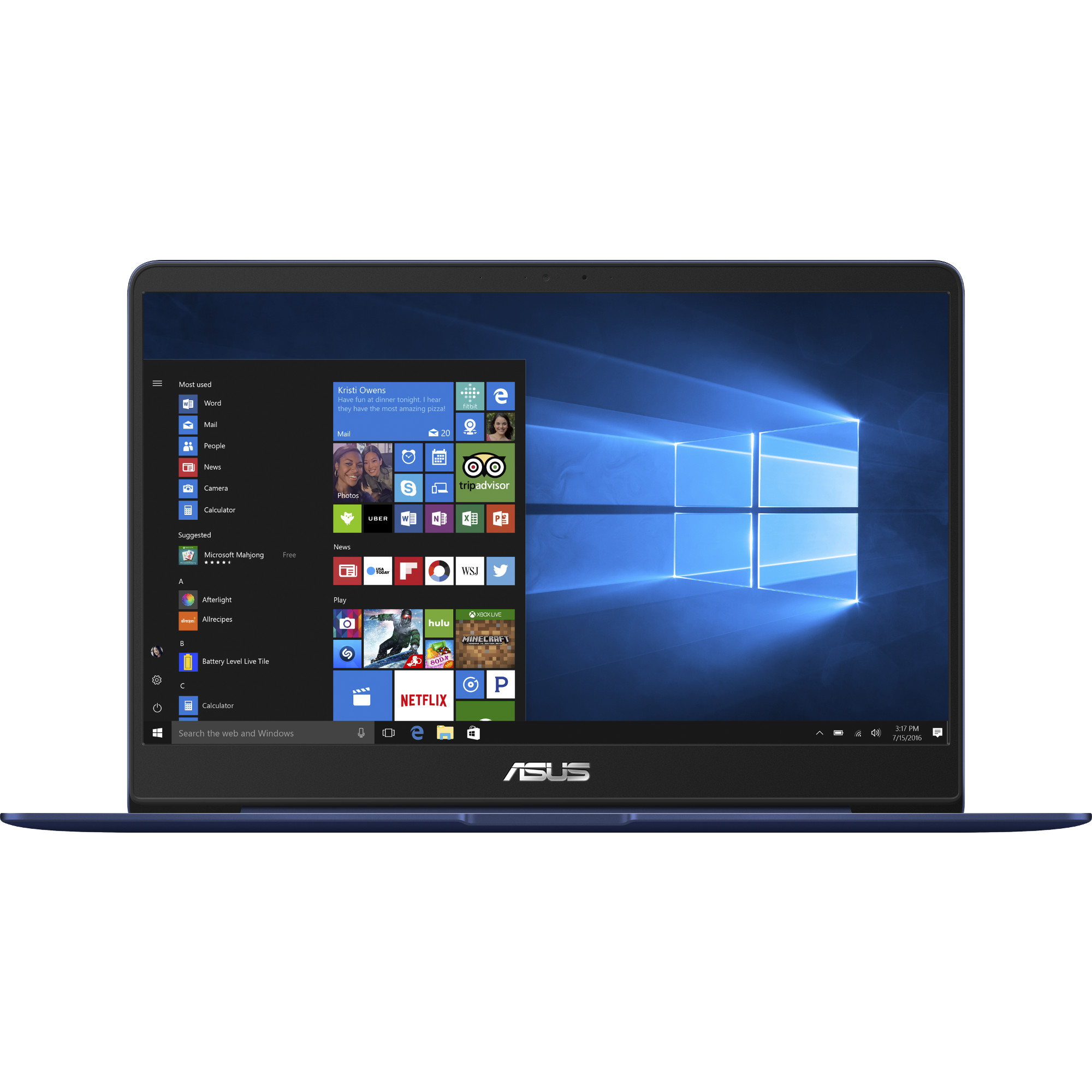 Laptop ASUS UX430UQ-GV006T, Intel Core i5-7200U, 8GB DDR4, SSD 256GB, nVidia GeForce 940MX 2GB, Windows 10