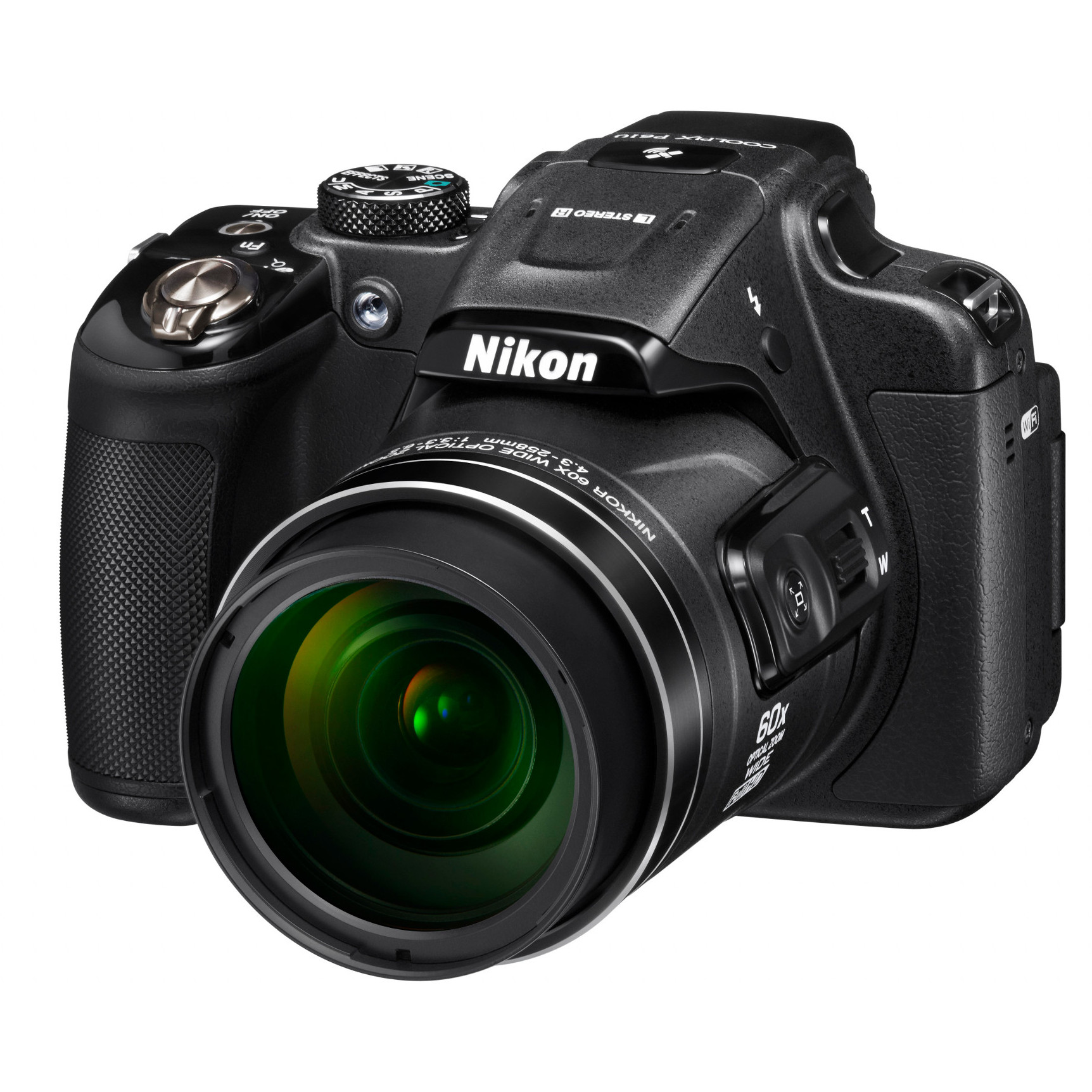 Aparat foto digital Coolpix Nikon P610, 16 MP, Geanta, Card 16GB, Negru