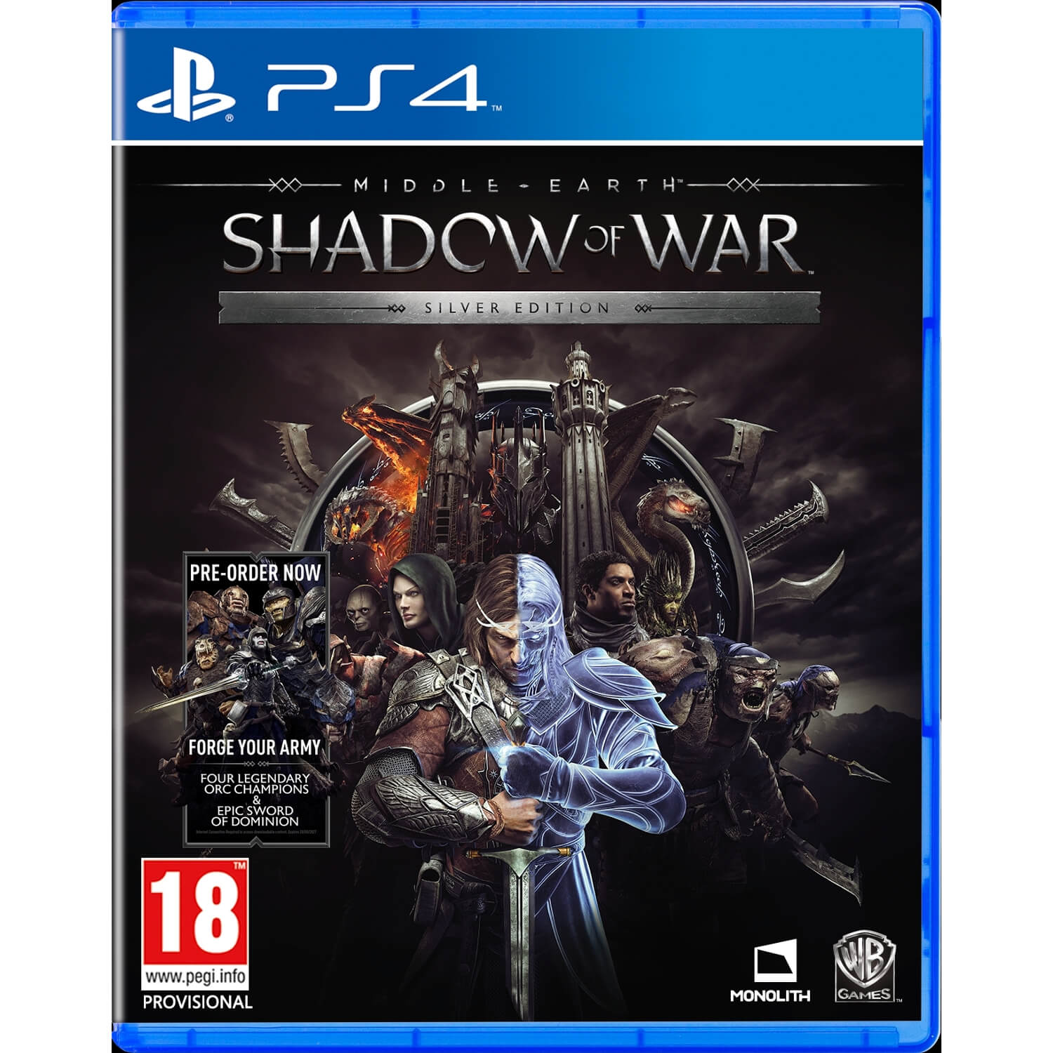 Joc PS4 Middle Earth Shadow of War Silver Edition