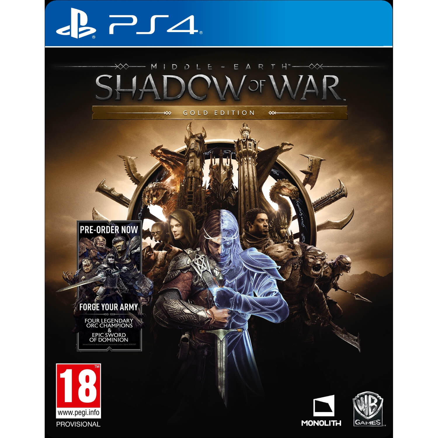 Joc PS4 Middle Earth Shadow of War Gold Edition