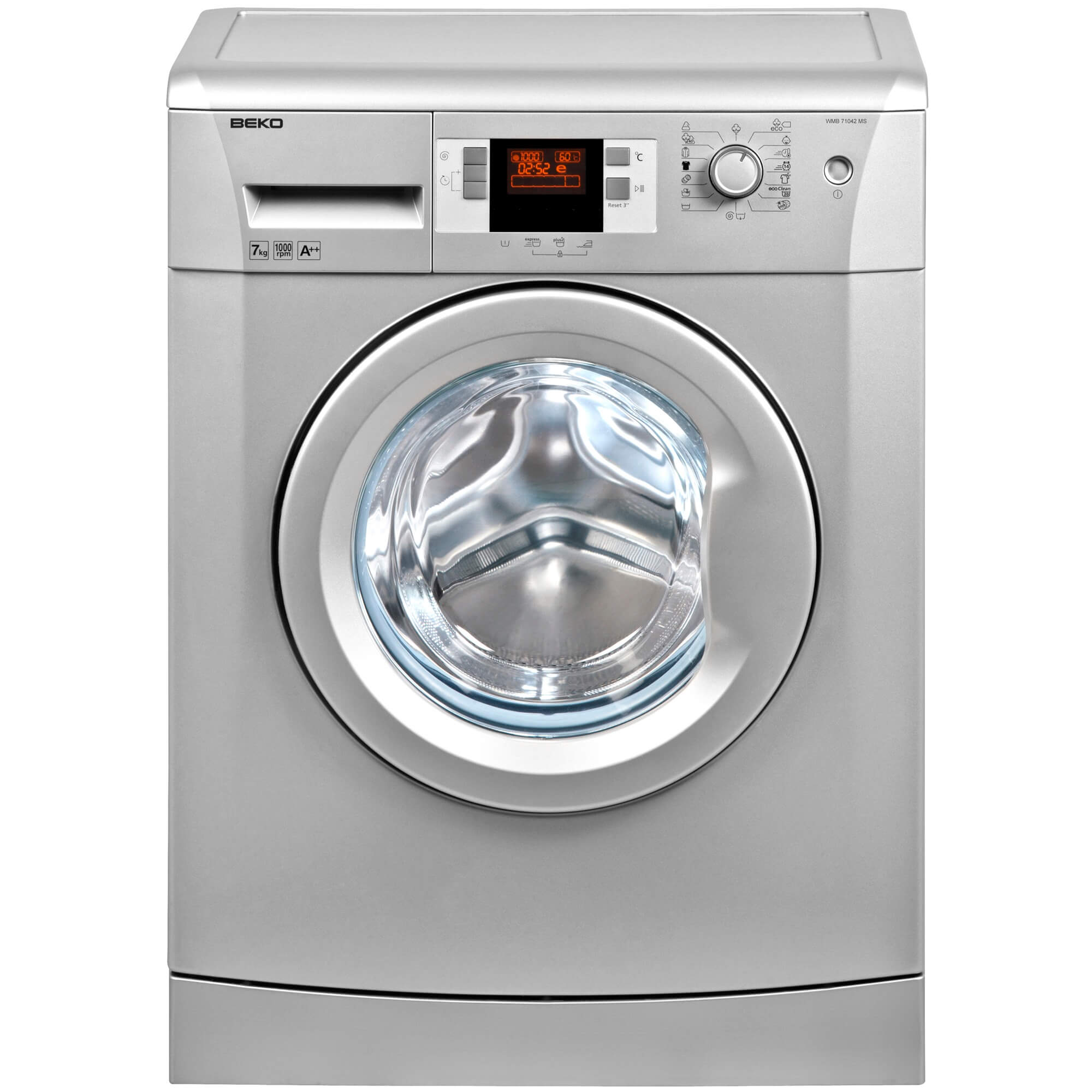 Masina de spalat rufe Beko WMB71042MS, 7 kg, 1000 RPM, Clasa A++, Argintiu