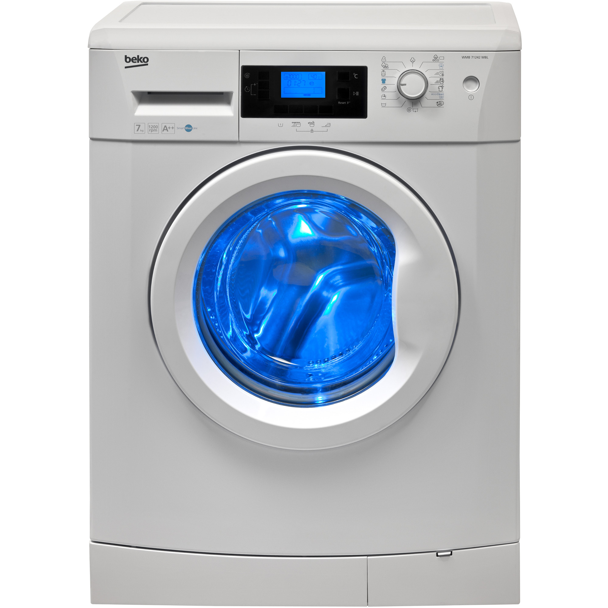 Masina de spalat rufe Beko WMB71242MBL, 1200 RPM, 7 kg, Clasa A++, Alb