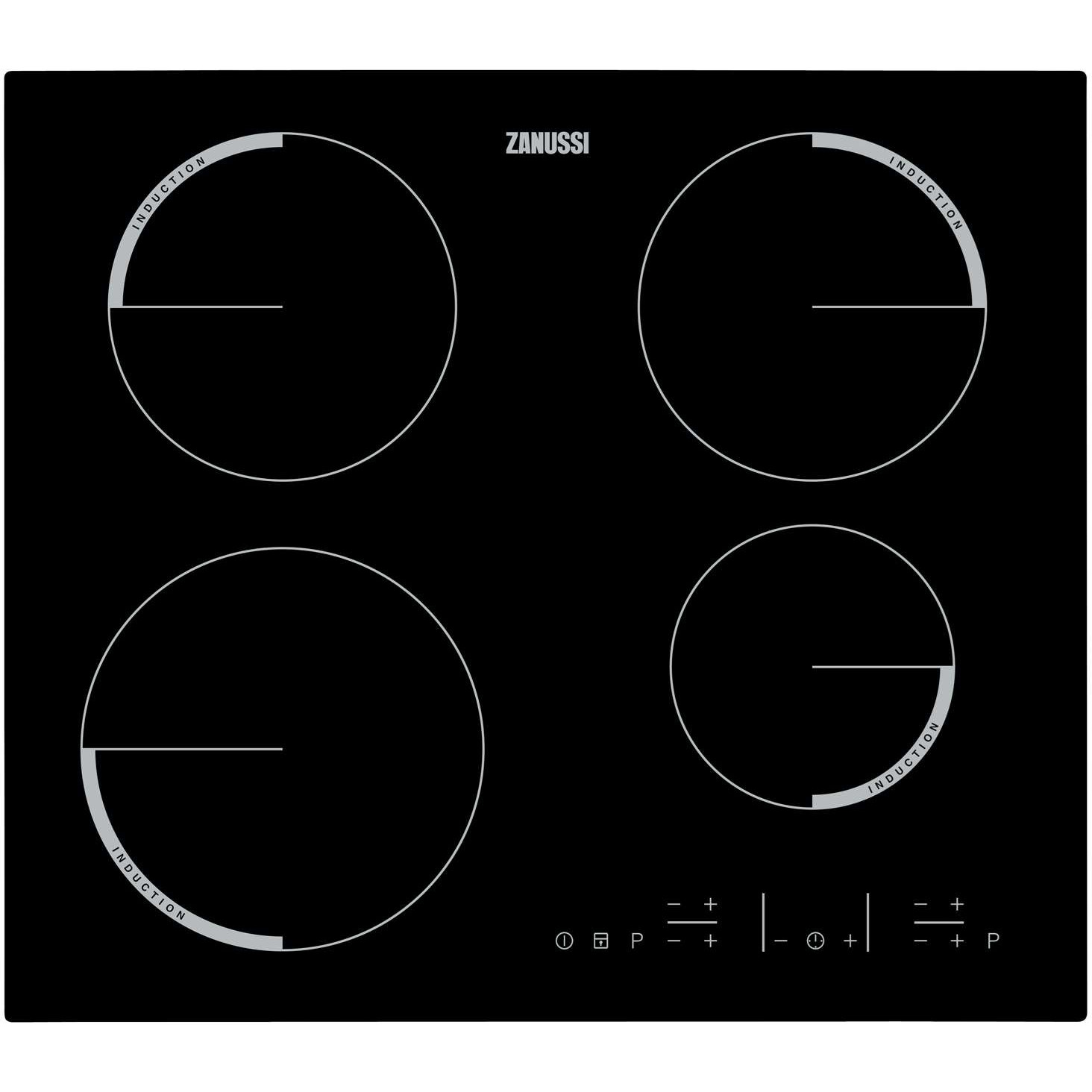 Plita incorporabila Zanussi ZEL6640FBA, Inductie, 4 Zone de gatit