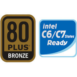 Certificat 80 PLUS Bronze si Intel C6 / C7 State Ready 