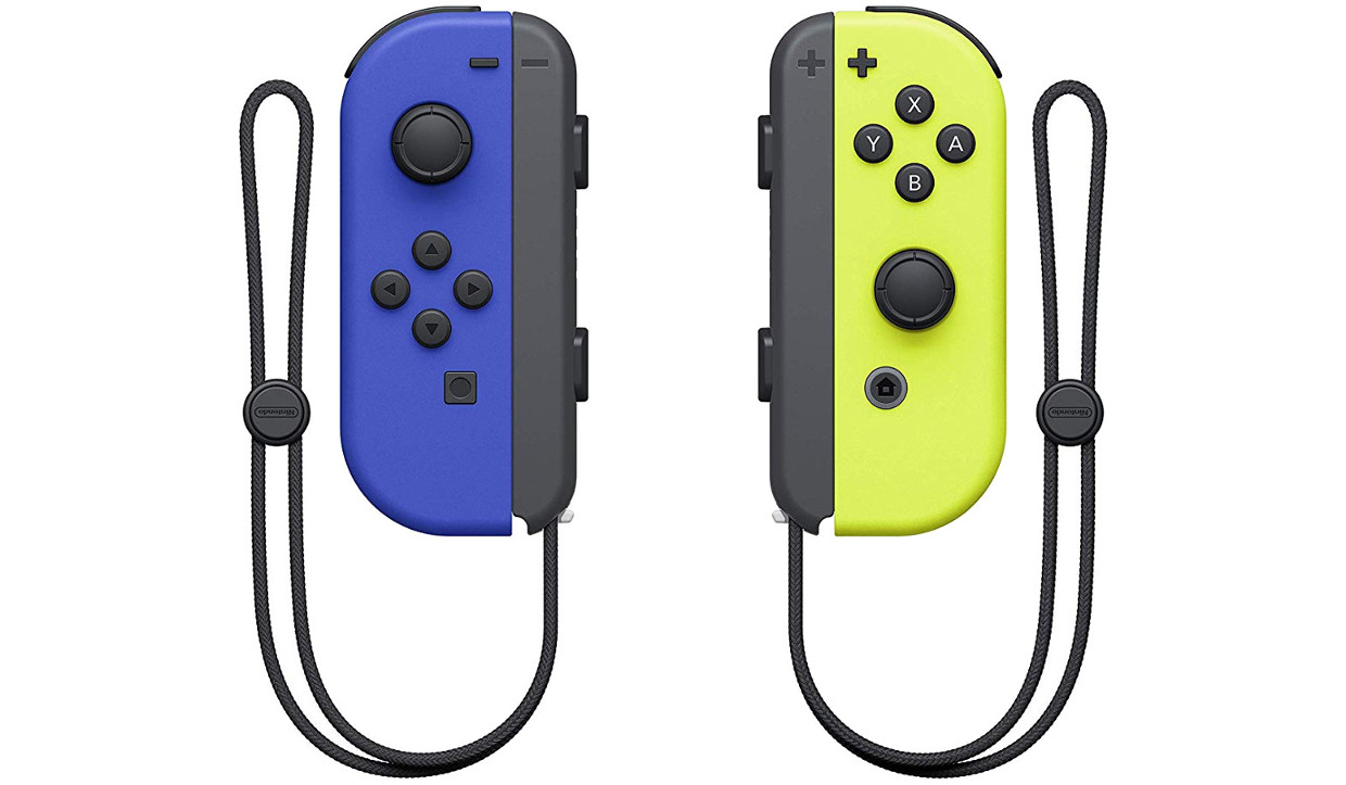 joy con blue yellow