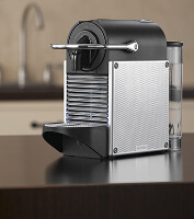 Linii moderne, design compact Nespresso Pixie C60, Rosu