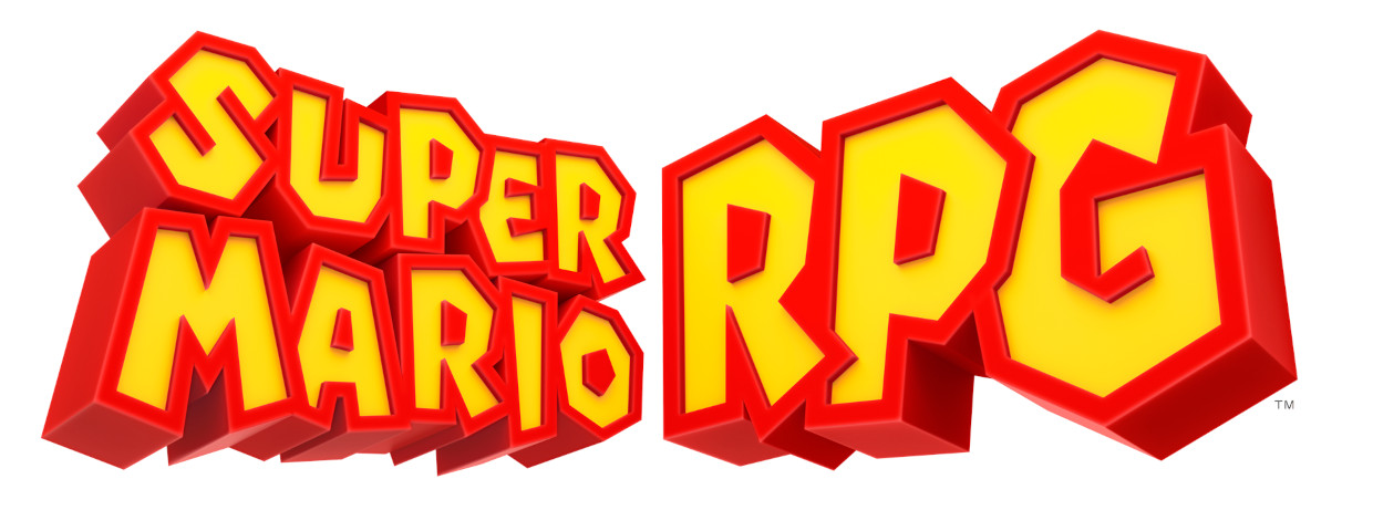 Ilustratie cu logo-ul jocului Super Mario RPG.