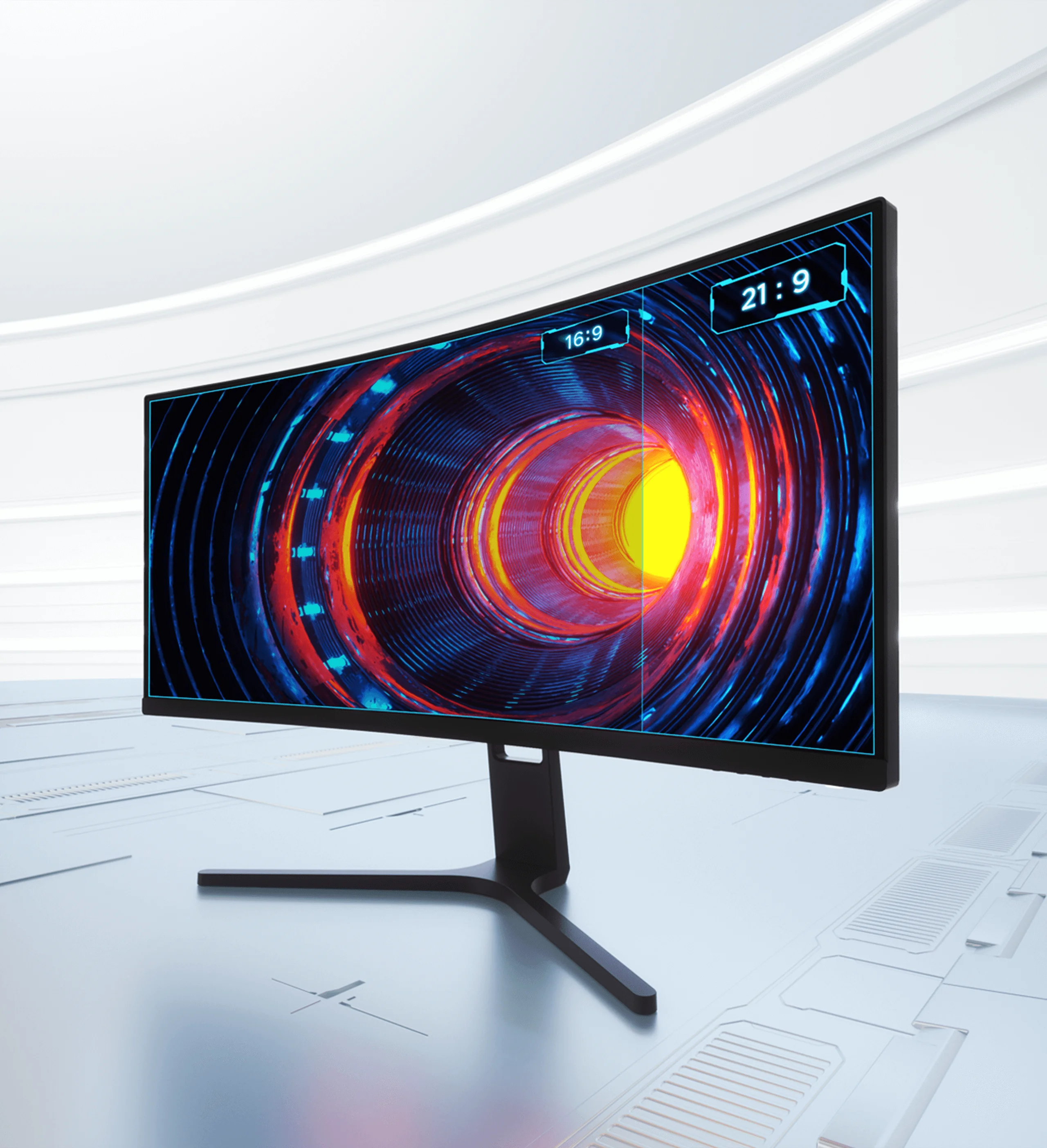 Priviti intreaga imagine dintr-o privire, deoarece acest monitor ultra-widescreen 21:9 cu rezolutie de 2560 x 1080 va ofera controlul