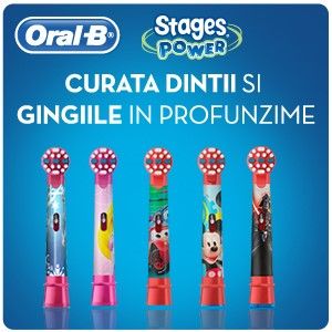 Fara batai de cap - orice rezerva Oral-B Kids este compatibila Oral-B Stages Power Frozen